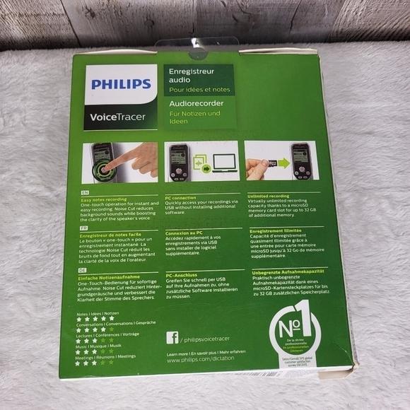 Philips VoiceTracer Audio Voice Recorder. DVT1250. Brand new in box. - Picture 3 of 6